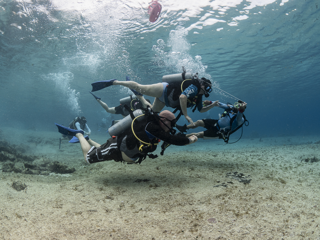 Scuba training session